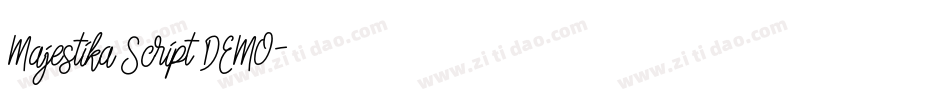 Majestika Script DEMO字体转换